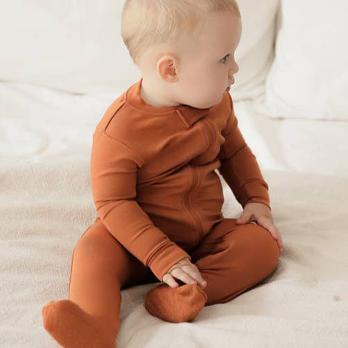 Modal Brown Baby Footie
