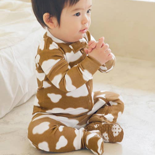 Modal Brown Cloud Baby Footie