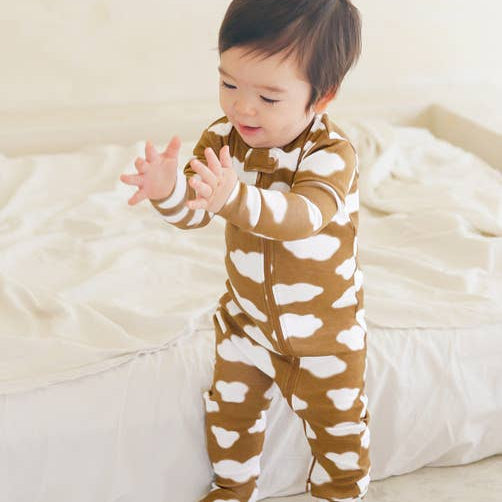 Modal Brown Cloud Baby Footie