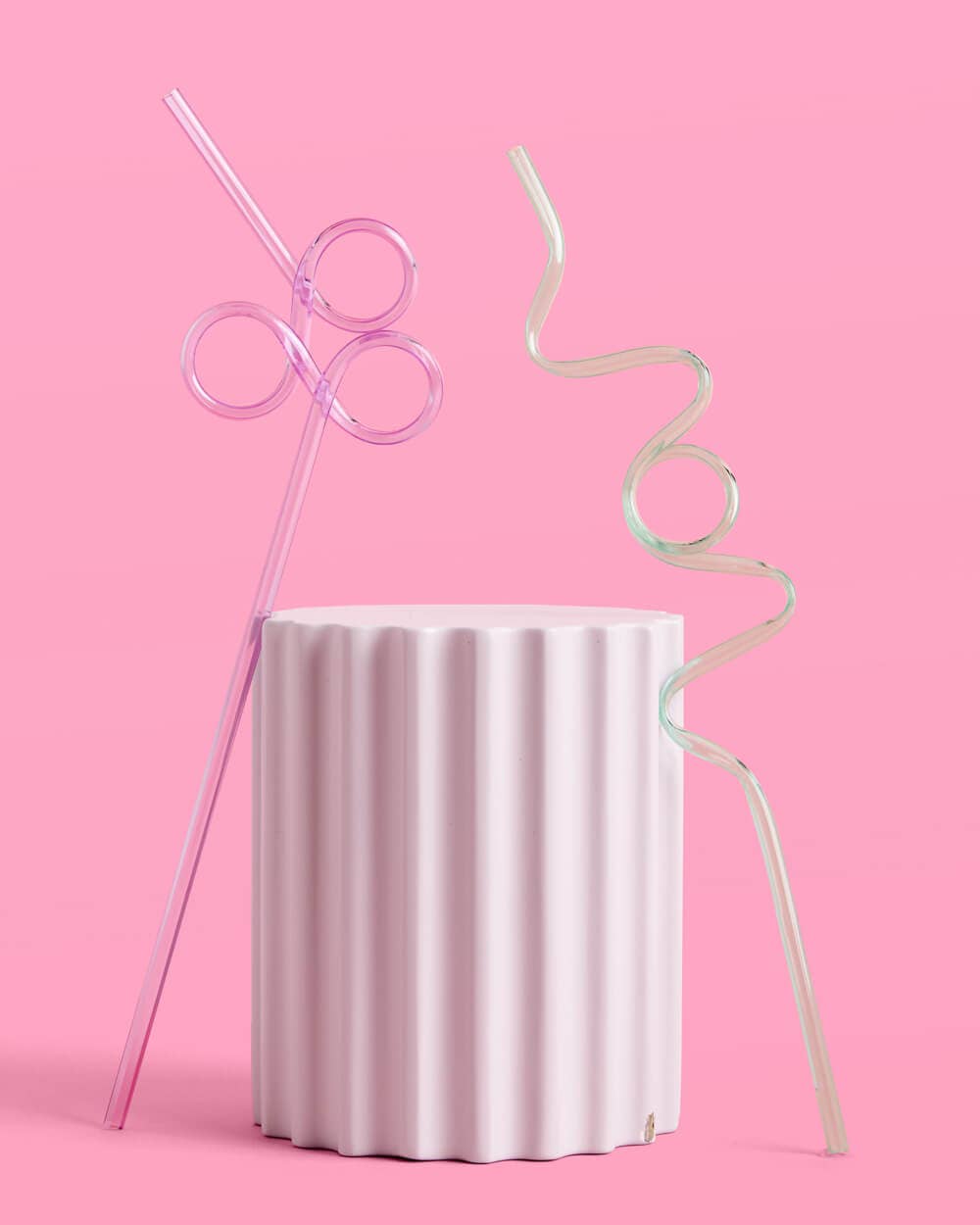 Reusable Pastel Party Swirly Straws, Garden Party Decor