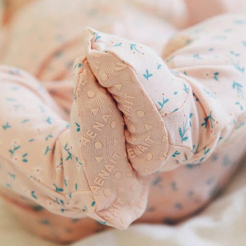 Modal Pink Bouquet Baby Footie