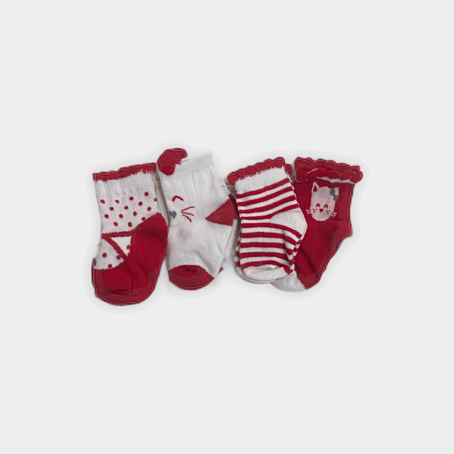 Kitty Cherry Red Socks