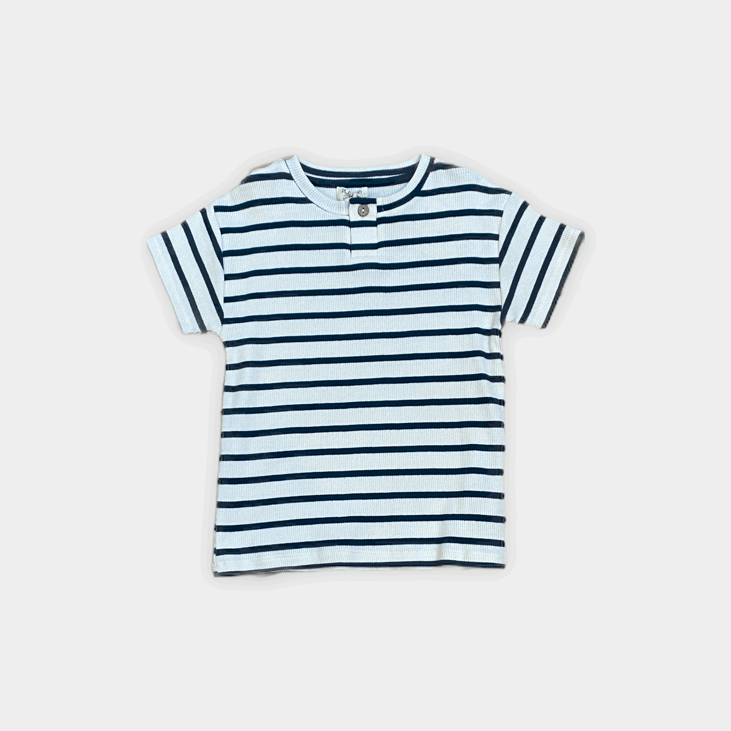 Striped Rib T-Shirt Old Glass