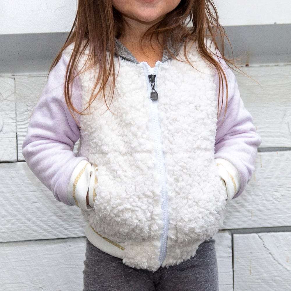 ASH SHERPA Children's BOMBER JACKET LAVENDER SQUAD