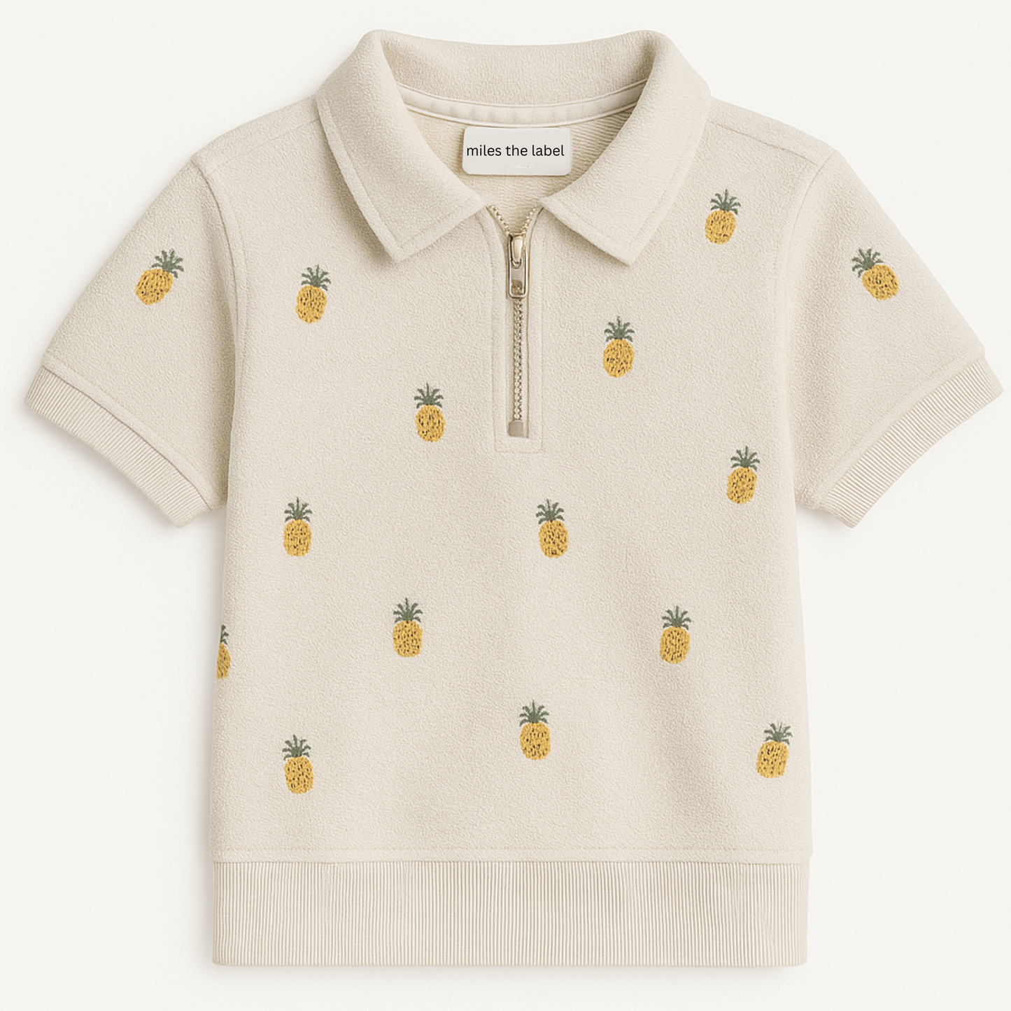 Pineapple Terrycloth Polo Shirt