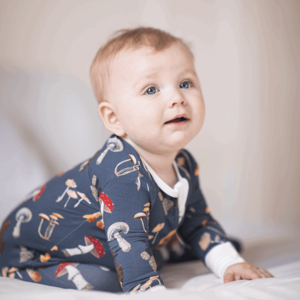 Moody Mushrooms Two-Piece Bamboo Pajamas