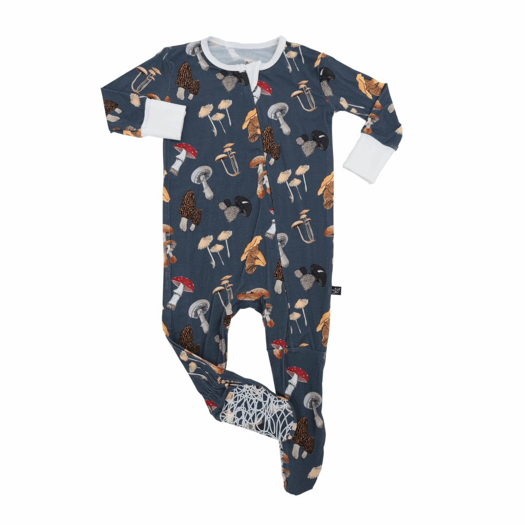 Moody Mushrooms Two-Piece Bamboo Pajamas