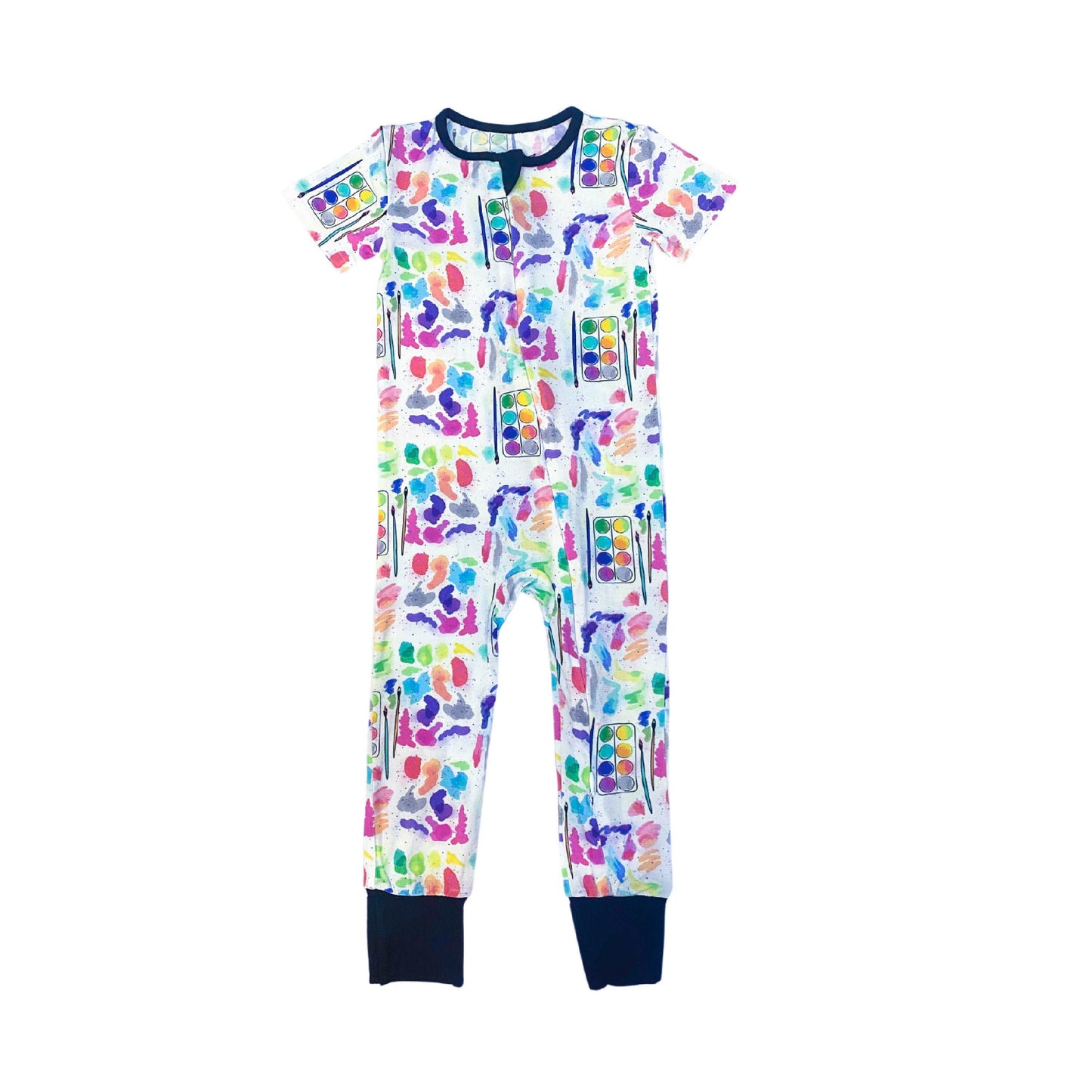 Watercolors Convertible Bamboo Romper