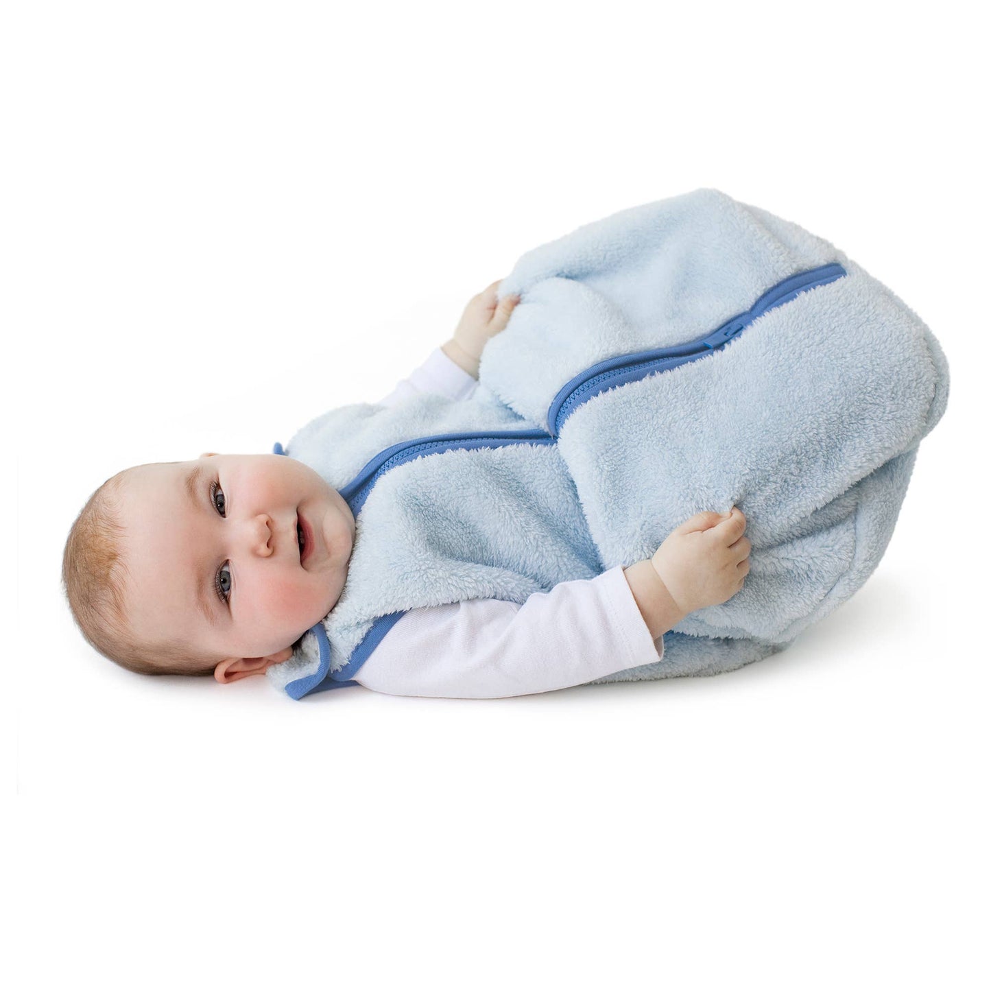 Blue Baby Sleep Nest Teddy, 0-6m