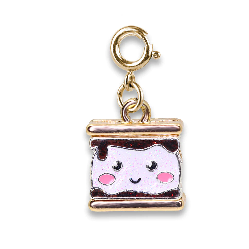 Gold Glitter S'mores Children's Charm