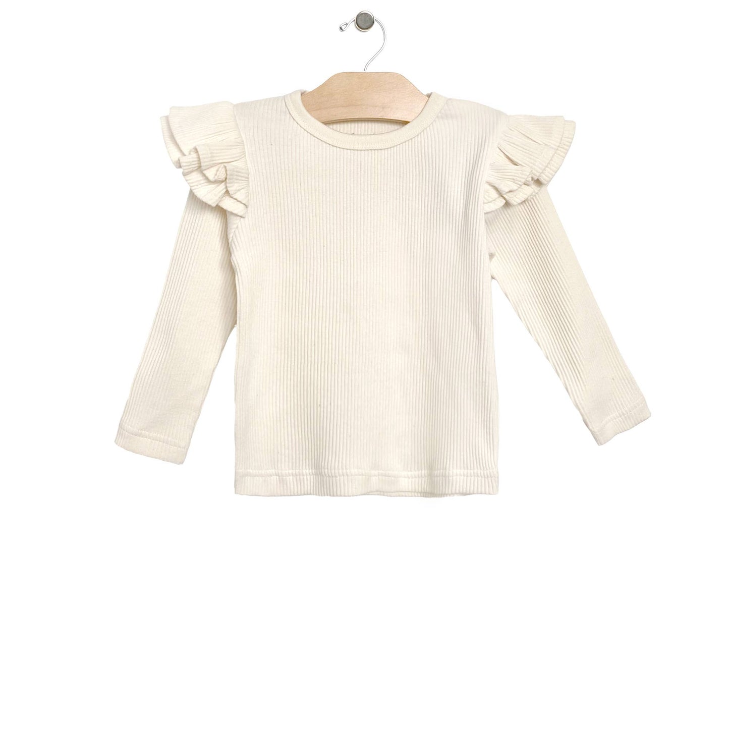 Flutter Sleeve Tee- Natural