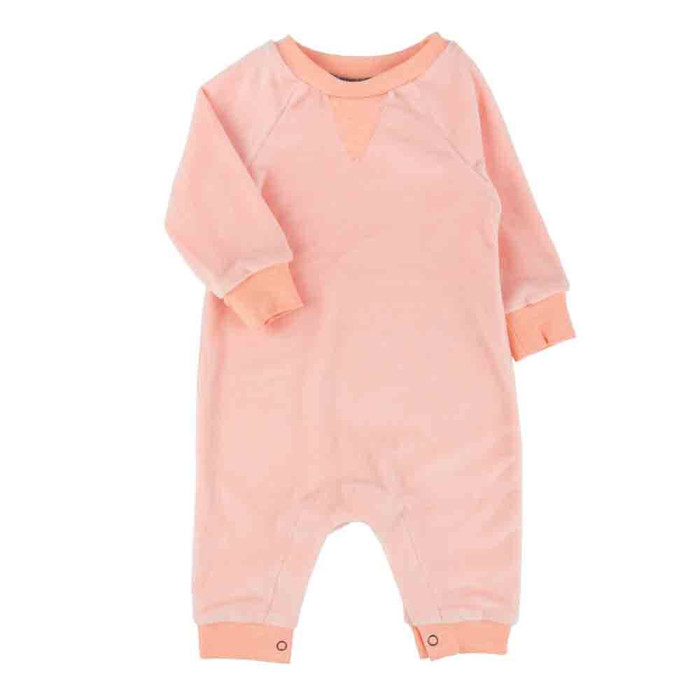 Henry Baby Romper Light Pink Velour