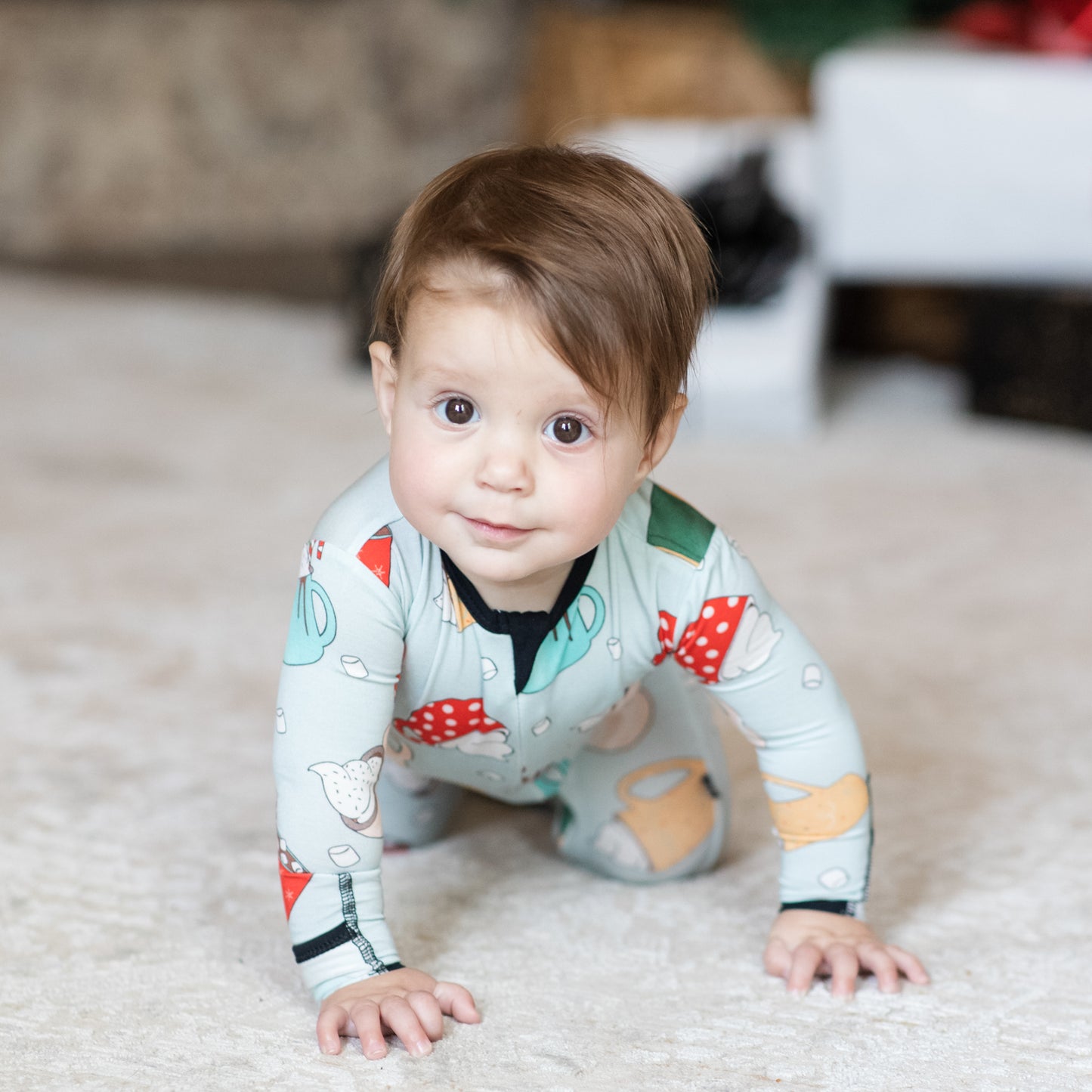 Holiday Hot Chocolate Bamboo Footed Sleeper