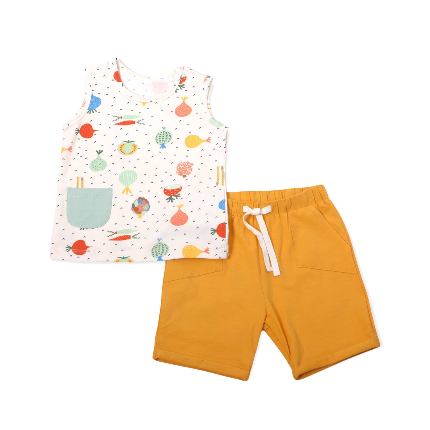 Veggie Baby Playsuit Tee + Shorts Set (Organic Cotton)