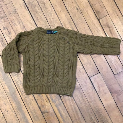 Cable knit Baby Sweater - Jungle