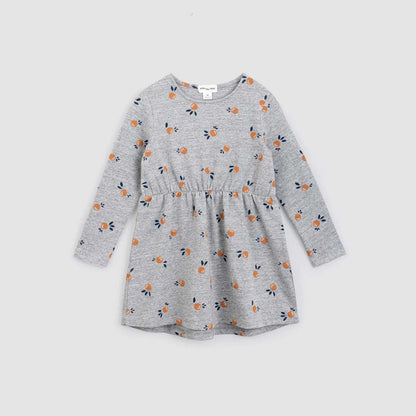 Oranges on Heather Grey Jersey Children's Dress