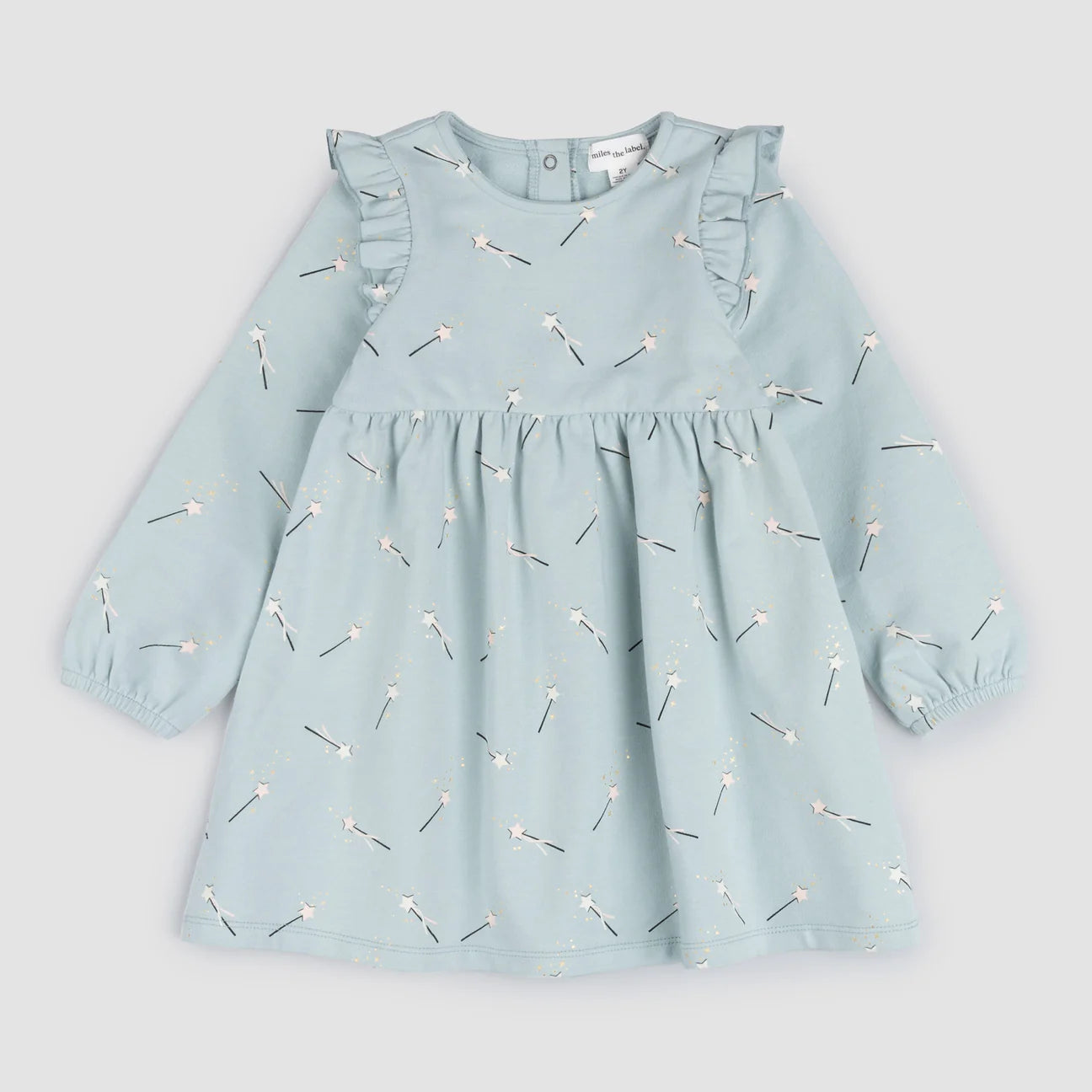 Magic Wand Print on Cloud Blue Dress