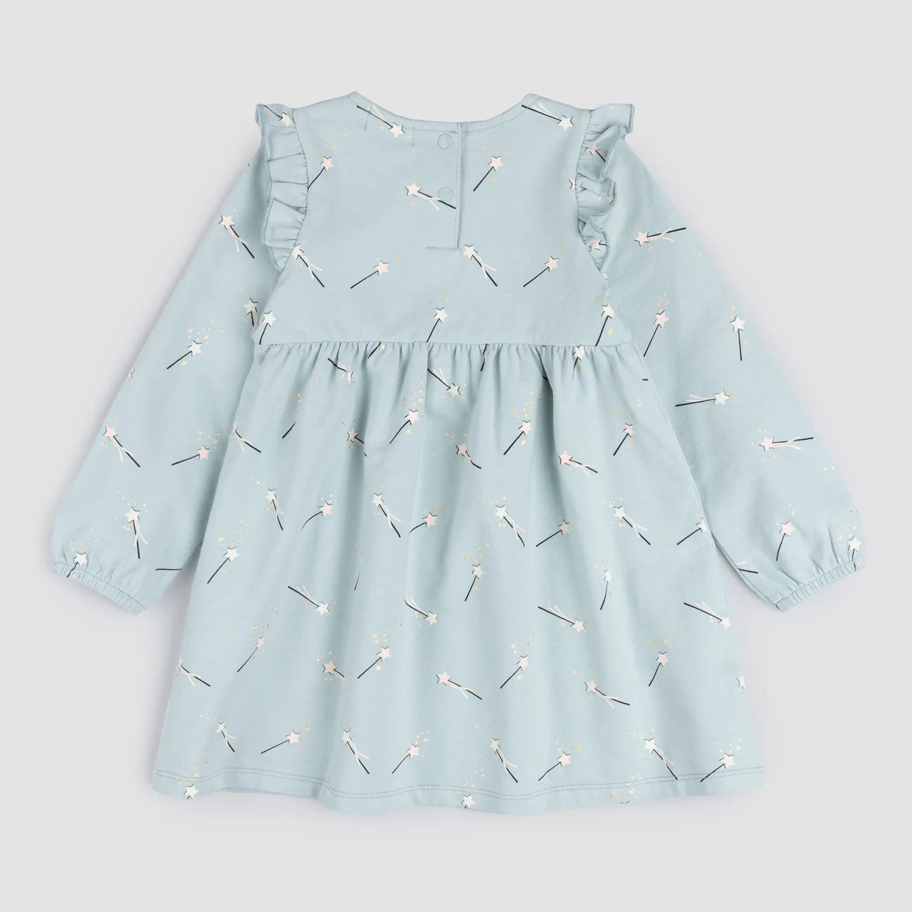 Magic Wand Print on Cloud Blue Dress