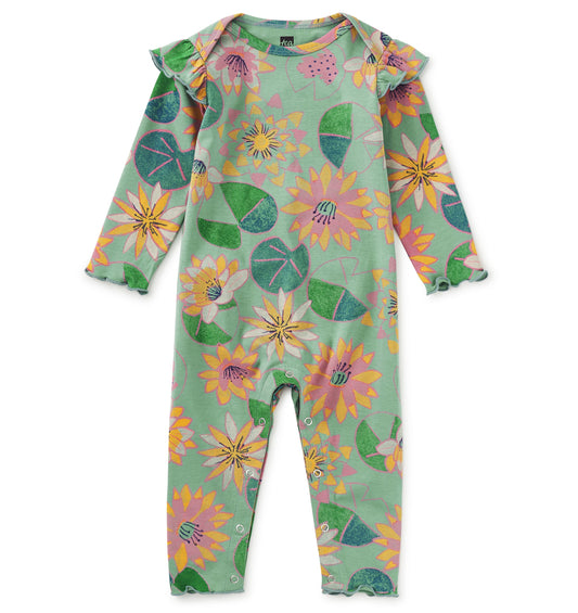 Ruffle Shoulder Baby Romper