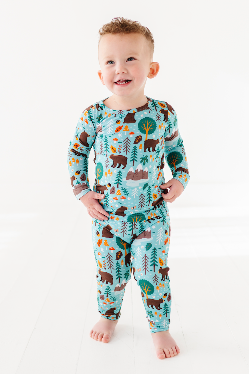 Kids Bamboo Pajamas -Fall Clothing- Woody Woodland