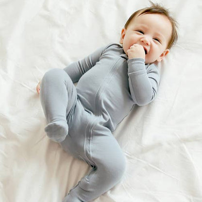 Modal Powder Blue Baby Footie