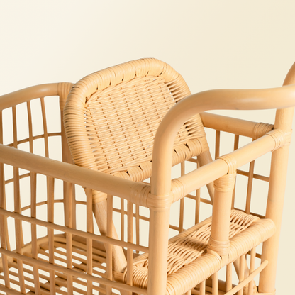 Handcrafted - Kids Shopping Cart - Rattan Wicker