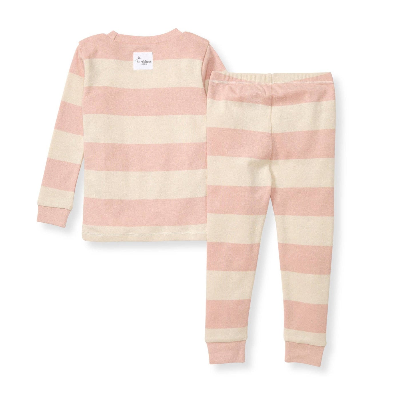 Rugby Stripe Toddler PJ Set - Pink Sand