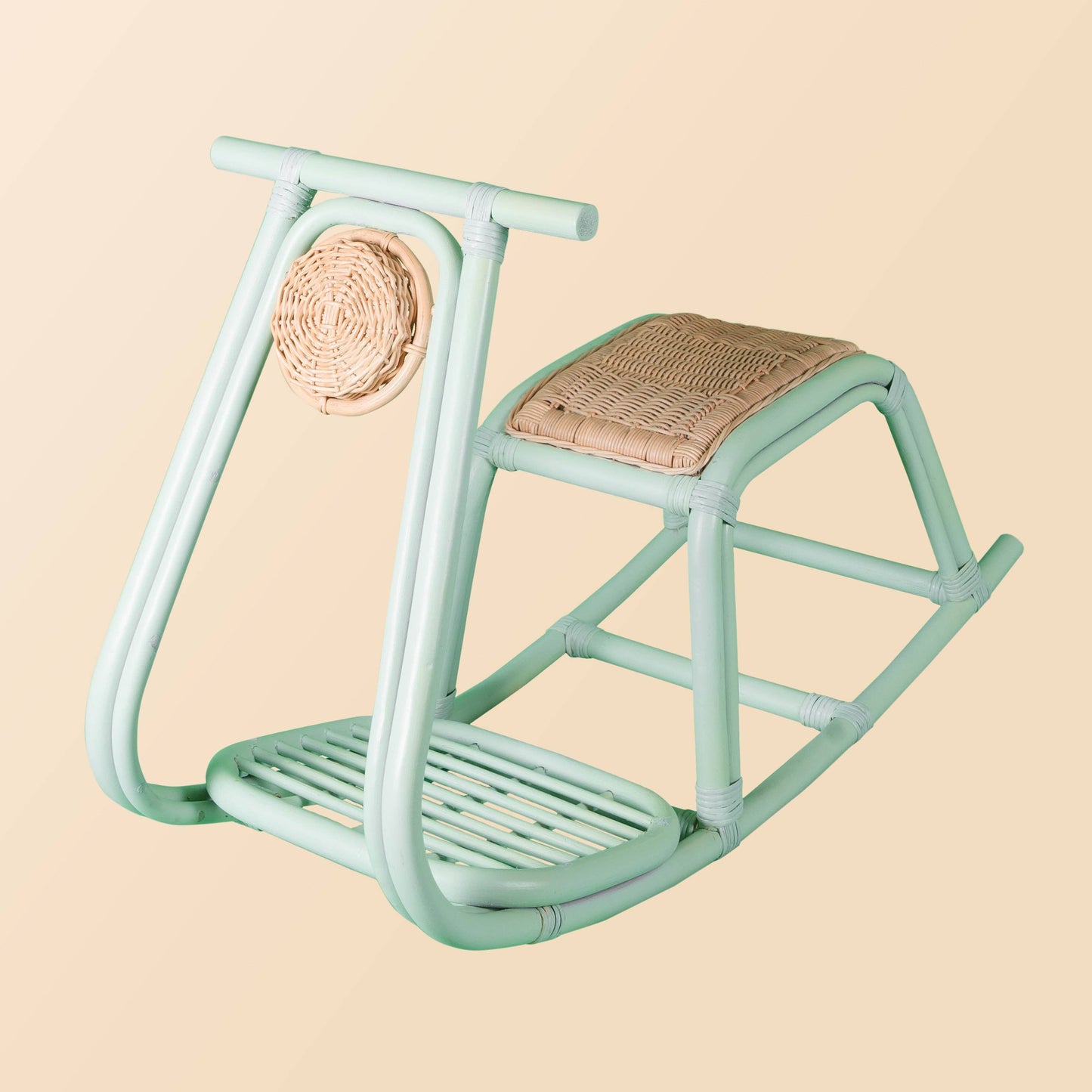 Handcrafted - Vespa Rocker (Mint) - Rattan Wicker