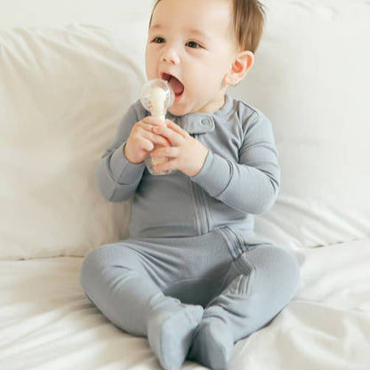 Modal Powder Blue Baby Footie