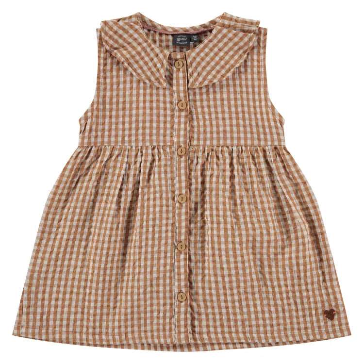 Seersucker Button Front Children's Dress