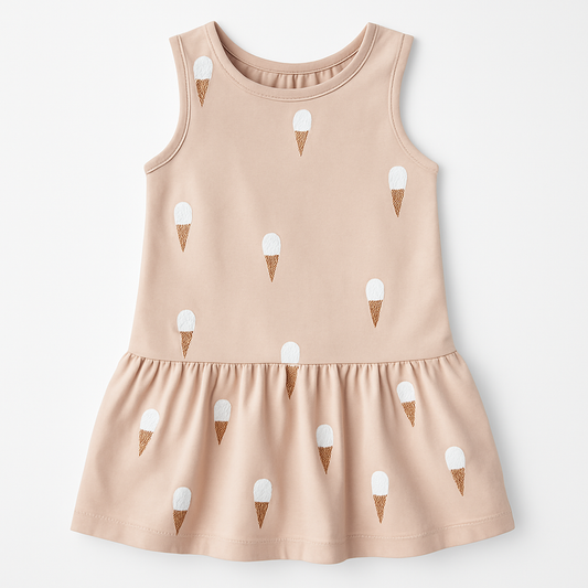 Ice Cream Cotton Summer Dress