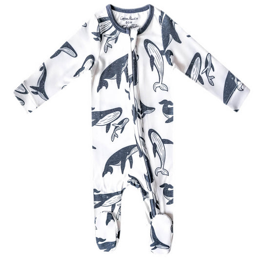 Zip Up Footed Sleeper - Cove