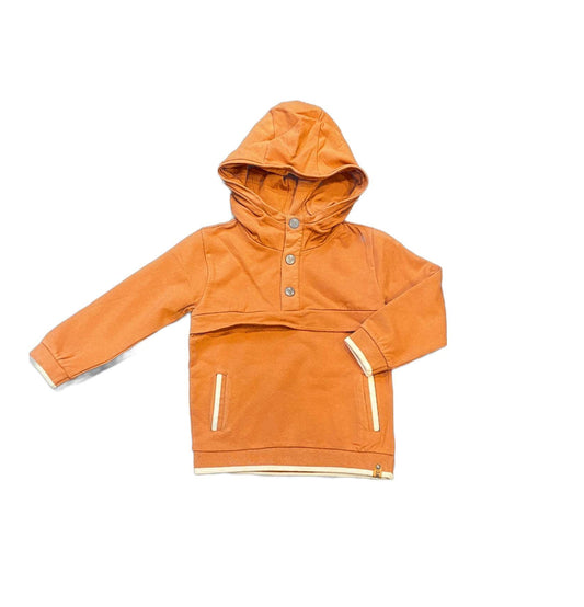 Orange Children's Sweatshirt with Button Front