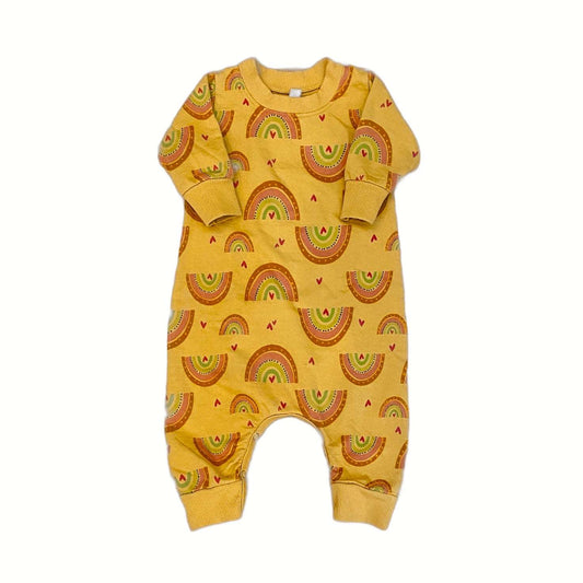 French Terry Rainbow Baby Romper