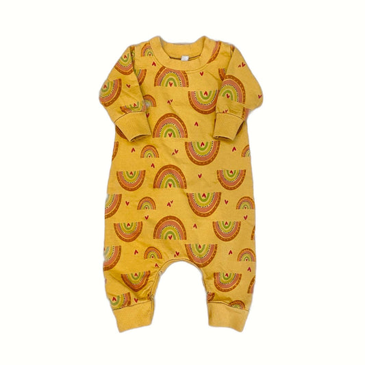 French Terry Rainbow Baby Romper