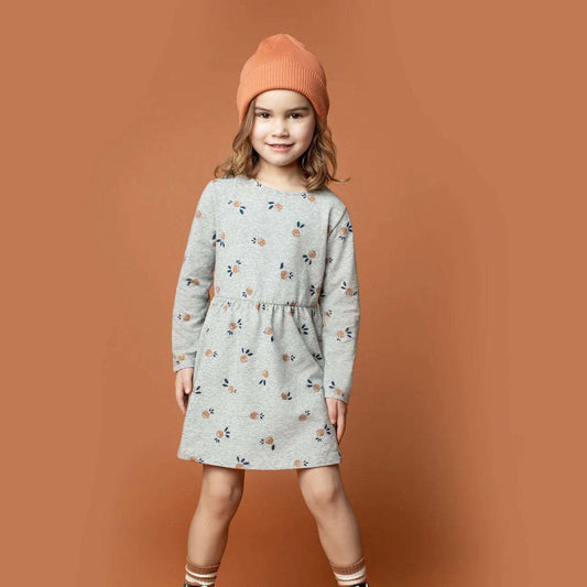 Oranges on Heather Grey Jersey Children's Dress