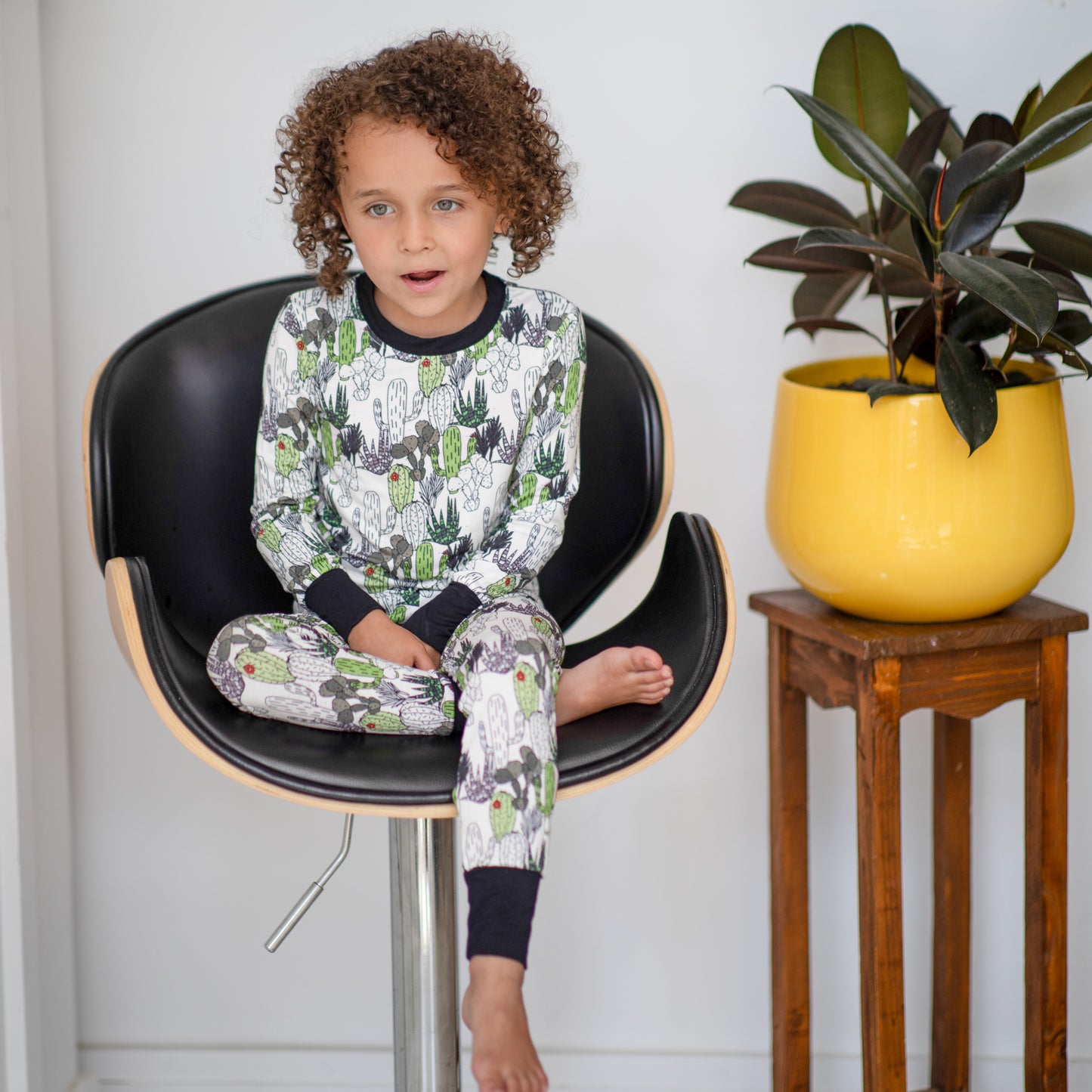 Cactus Two-Piece Bamboo Children's Pajamas