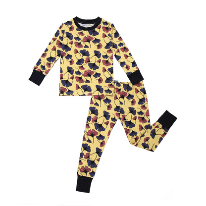 Pop Art Ginkgo Two-Piece Bamboo Pajamas