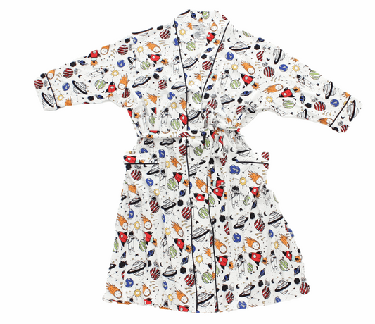 Space Doodle Bamboo Adult Robe