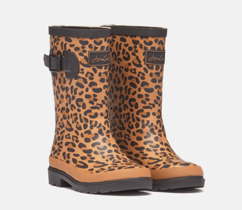 Tall Printed Welly - Tan Leopard