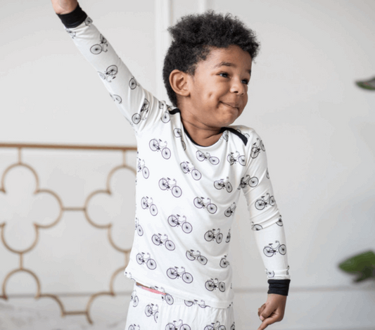 Bikes Bamboo Two-Piece Pajamas