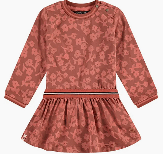 Elastic Waist Floral Dress
