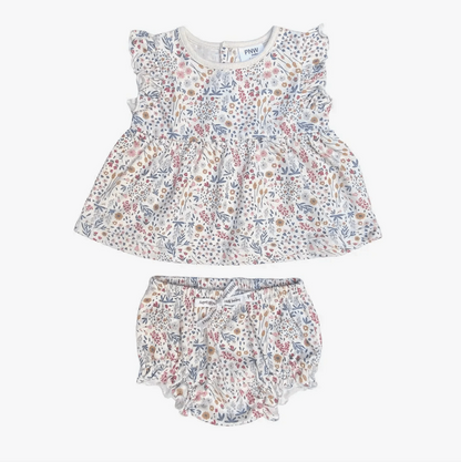 PNW Baby Tunic/Bloomer Set- Mountain Meadow