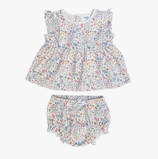 PNW Baby Tunic/Bloomer Set- Mountain Meadow
