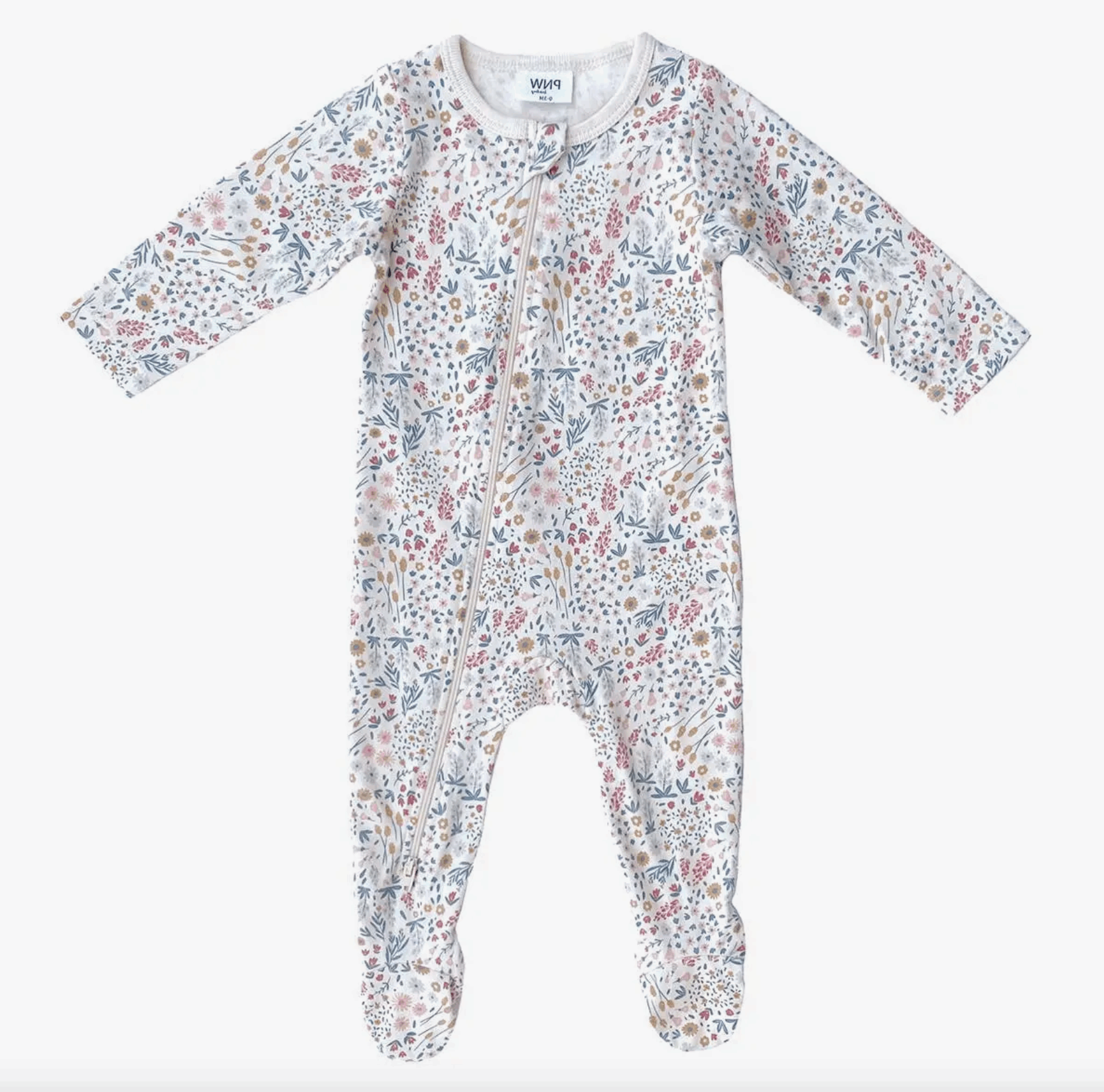 PNW Baby Footed Zip Romper- Mountain Meadow