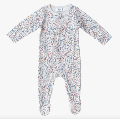 PNW Baby Footed Zip Romper- Mountain Meadow