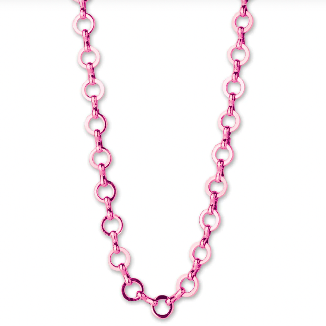 Pink Chain Charm Necklace