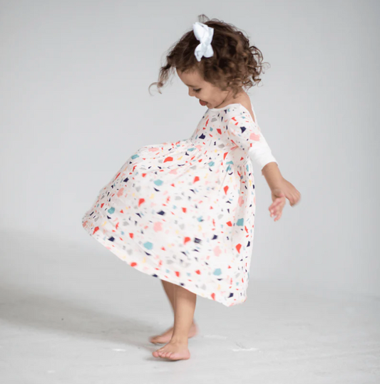 Terrazzo Bamboo Children's Twirl Dress