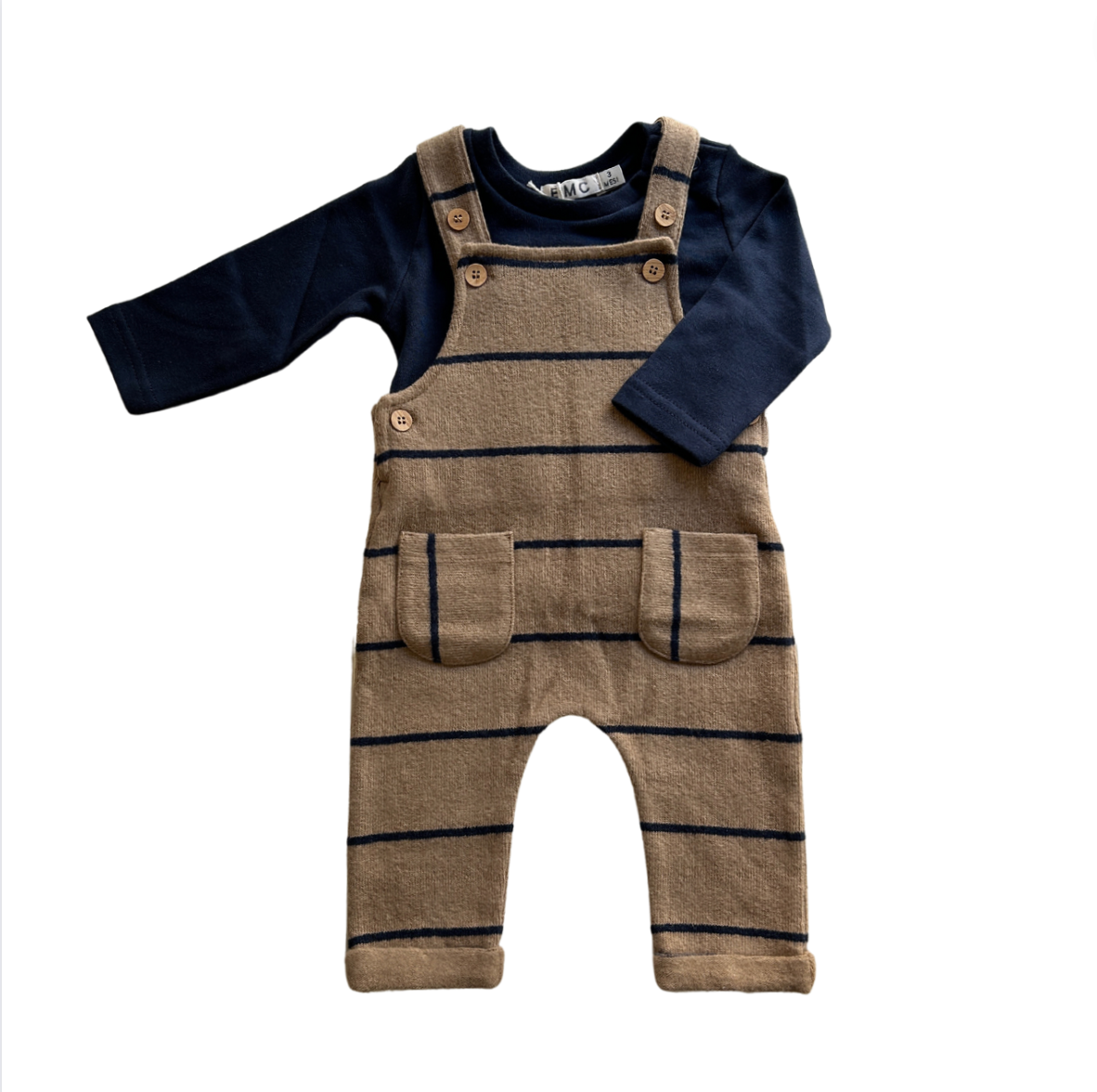 Striped Baby Dungarees Set