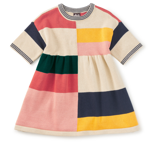 Almond Colorblock Sweater Dress